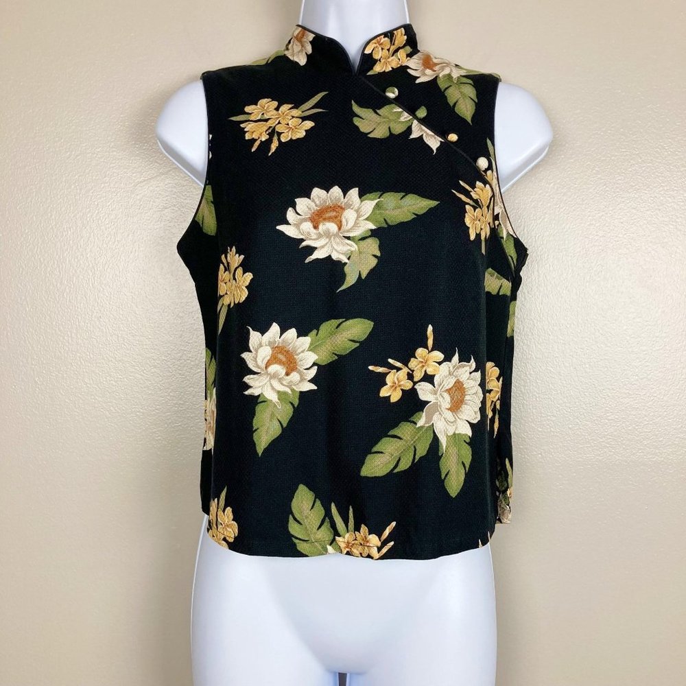 EMME - XS - Vintage Faux Cheongsam Neckline Top